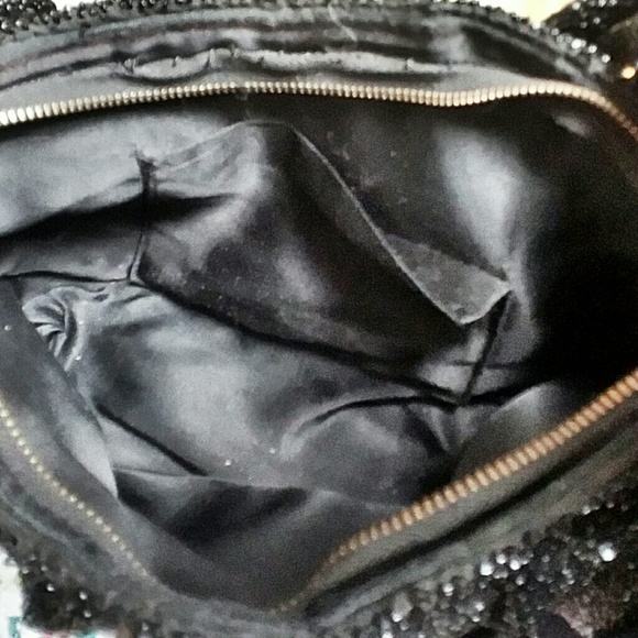 Antique 1920's Beaded Carnival Glass Box Bag - Picture 8 of 8